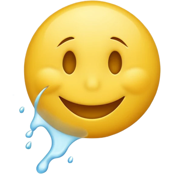 classic yellow smiley spitting emoji