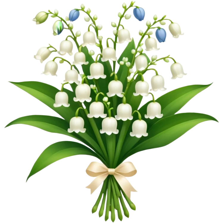 A bouquet of white lily of the valley  emoji