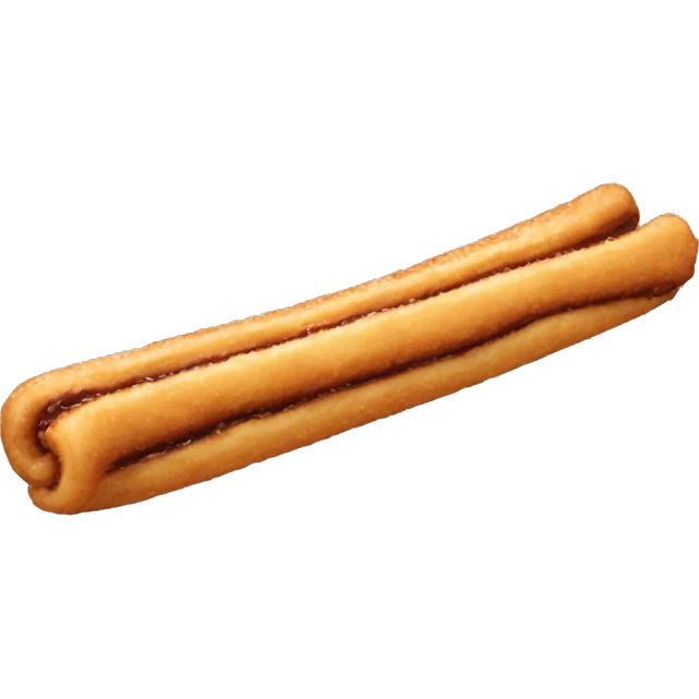 Churro with chocolate tip emoji