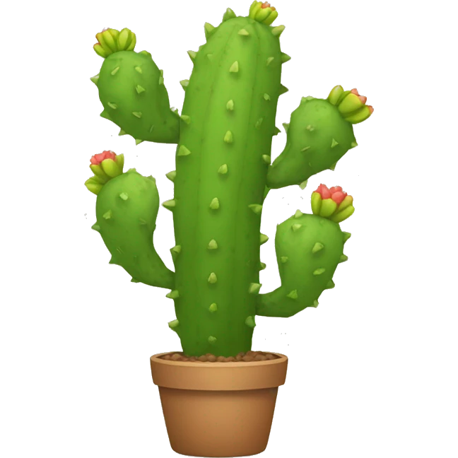 single flat Nopal without pot emoji