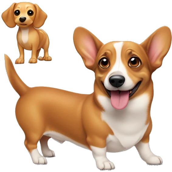 Weiner dog and corgi dog emoji