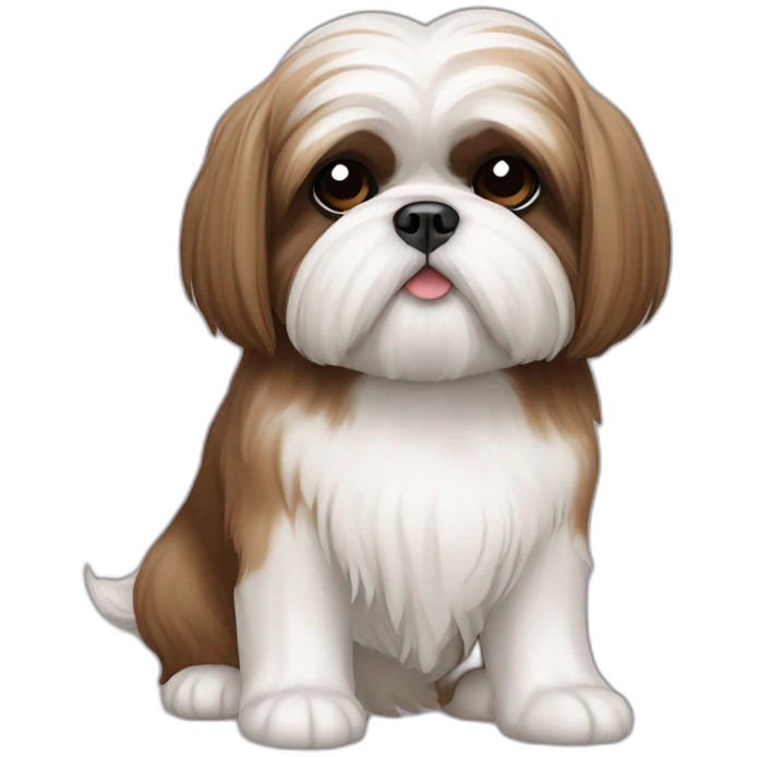 Shih tzu wait wthi Brown emoji