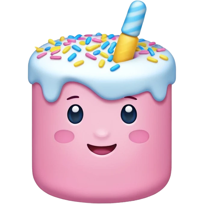 marshmallow colorful accessorized emoji