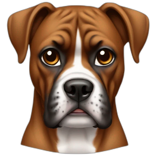 Boxer dog brown emoji