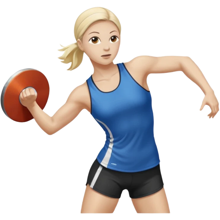 track and field throwing event female throwing discus more covered up emoji