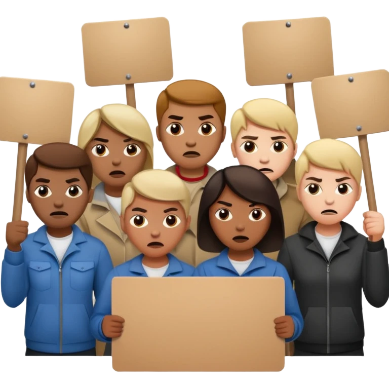 revolution, mass protests, violence, picket movement emoji