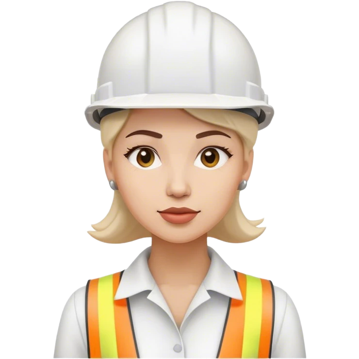 arquitectA MUJER con casco blanco  emoji