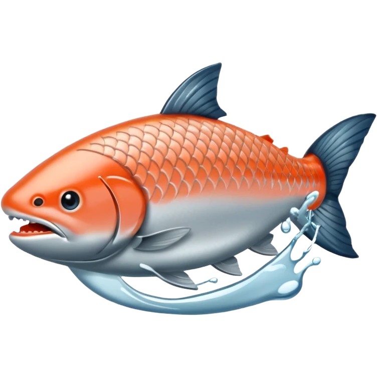 salmon flopping around emoji