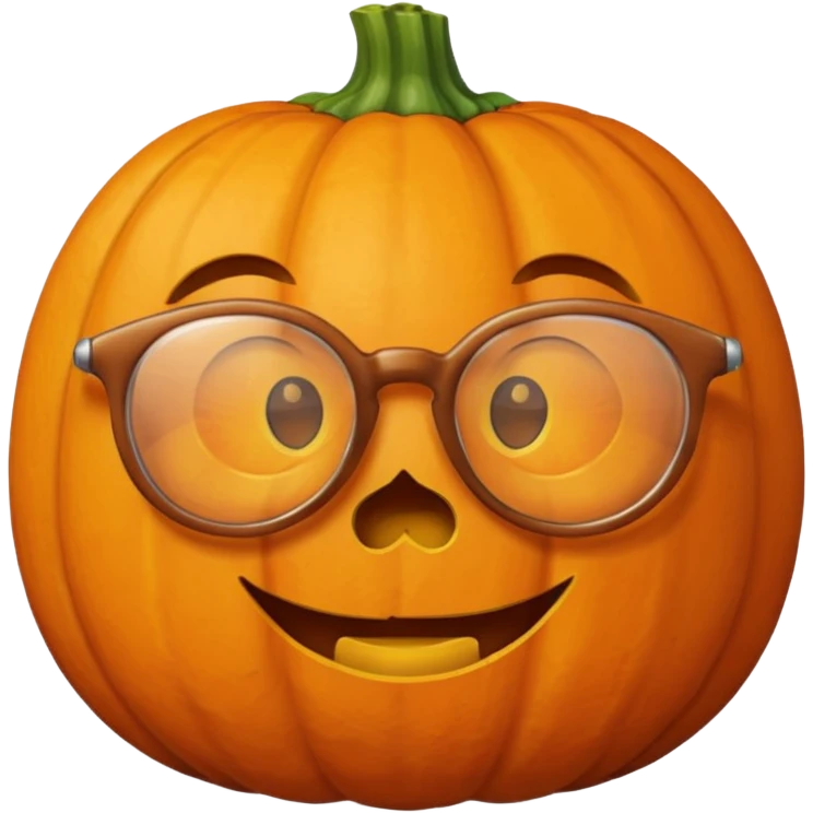 punkin with glasses emoji