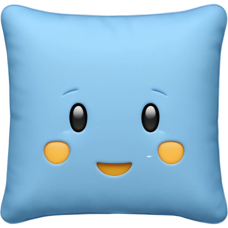 blue pillow with no face emoji
