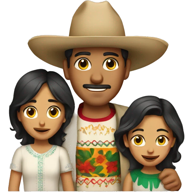 Mexican guy and his family emoji
