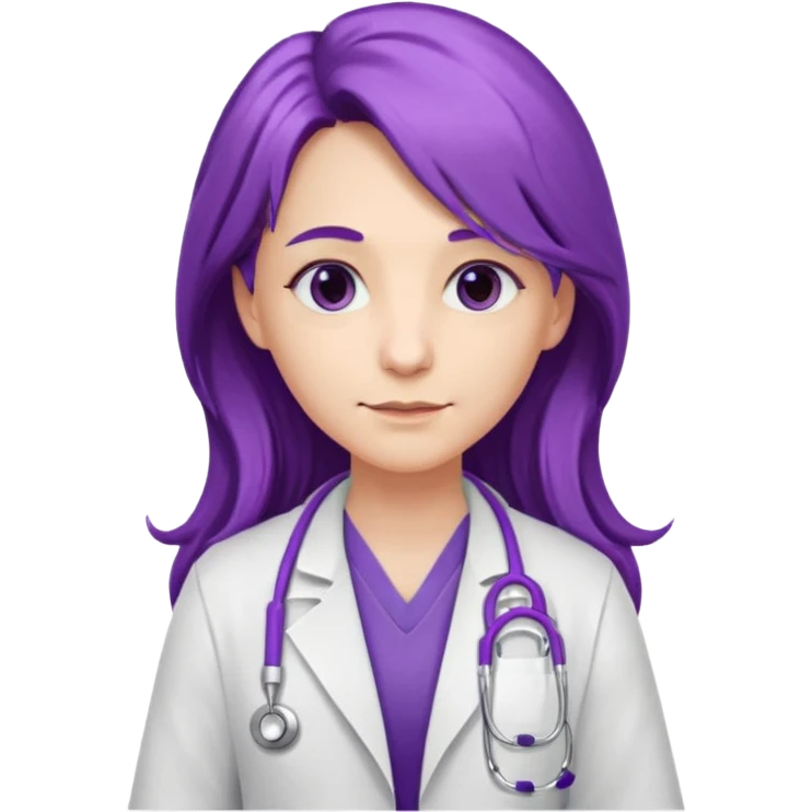 purple long haired doctor emoji