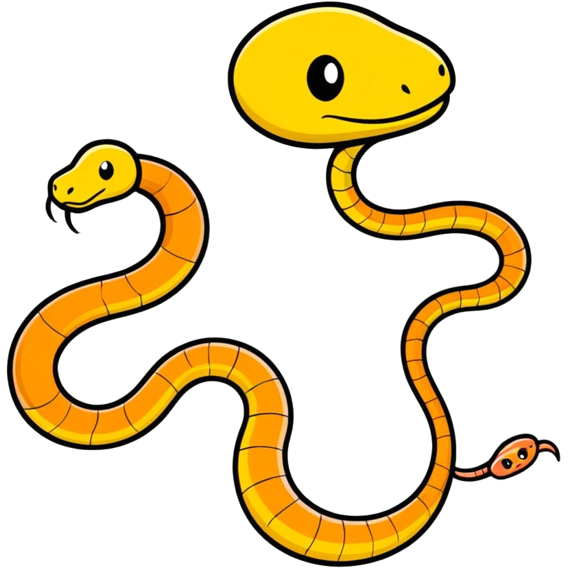 Orange black and yellow snake  emoji