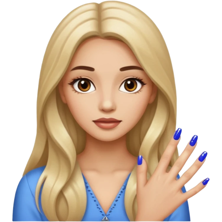 long haired woman nail art emoji