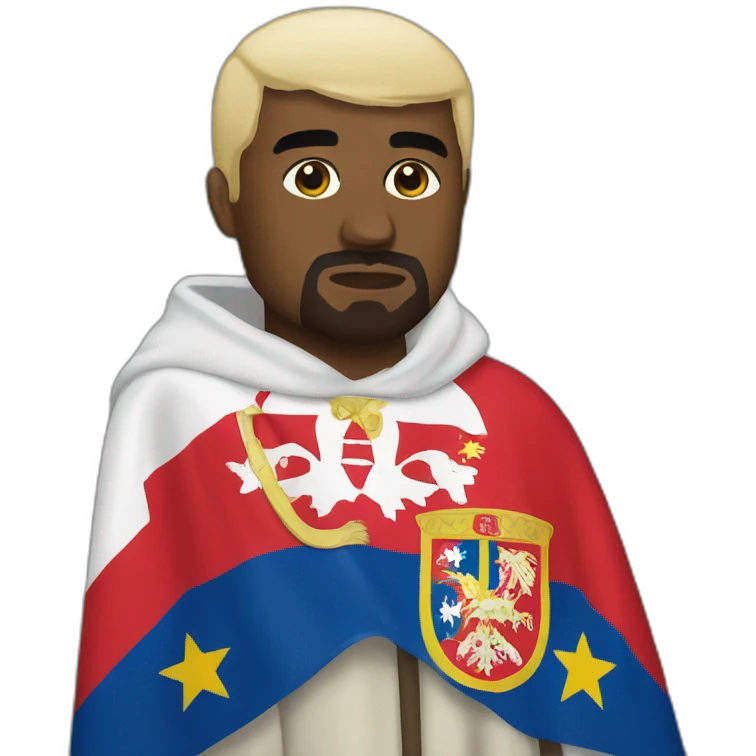 kanye west serbian flag emoji
