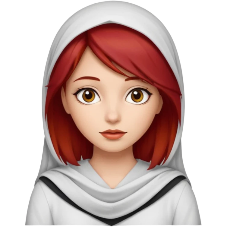 Chica Pelo corto de color rojo cereza con chica árabe pelo largo guapísima  emoji