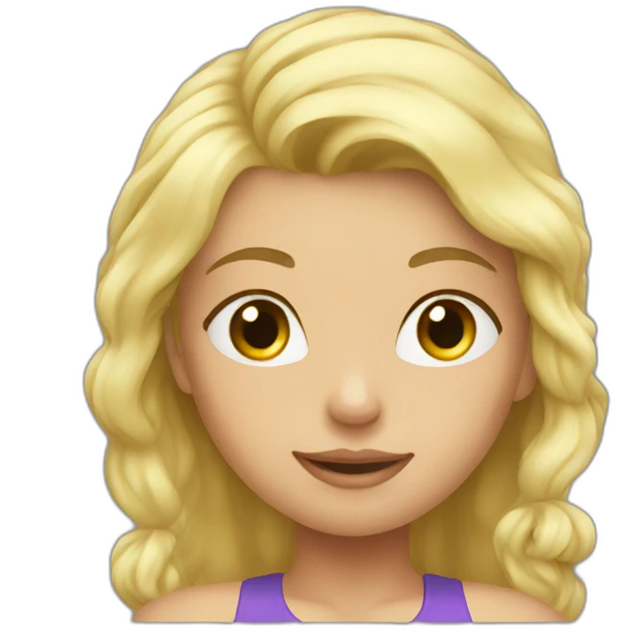 Strong blond girl workout emoji