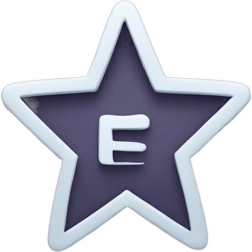 The letter E with a star in the middle emoji