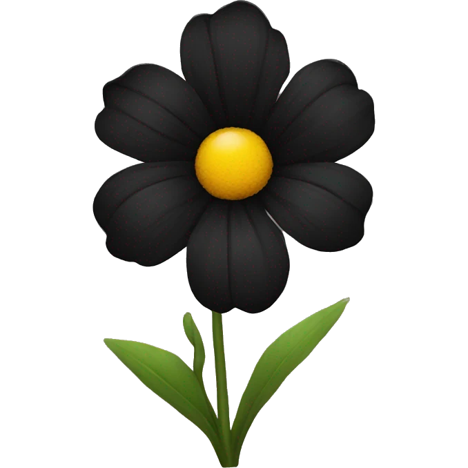 Black flower emoji