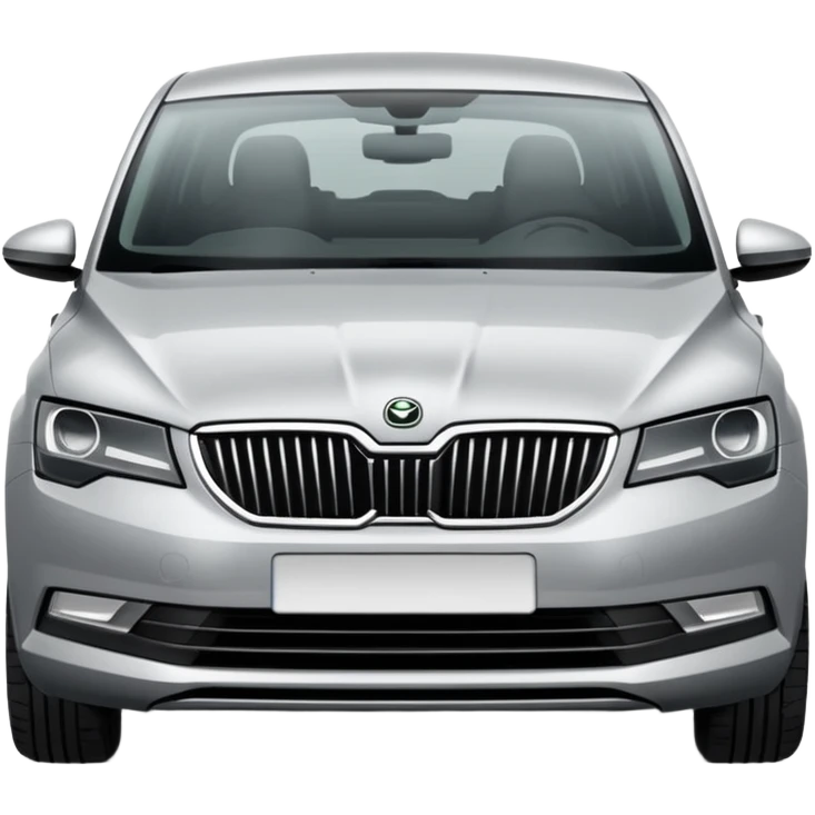 Stribrne Auto škoda emoji