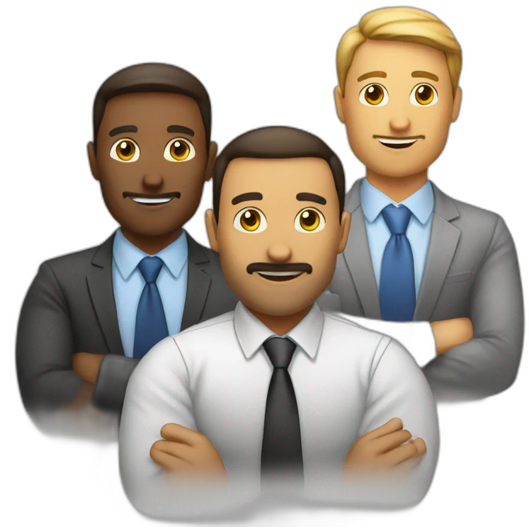 Tho managers are working hard as four managers emoji