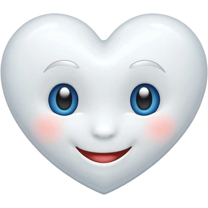 Smiling white heart emoji