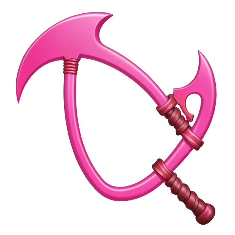 sycthe made out of pink sweets emoji
