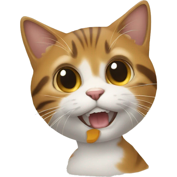 Chat qui se moque en pointant du doigt emoji