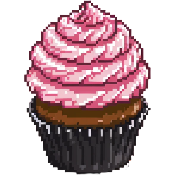 cupcake with swirled pink frosting emoji