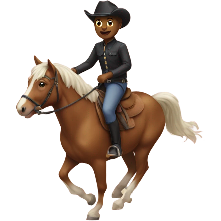 Cat riding horse emoji