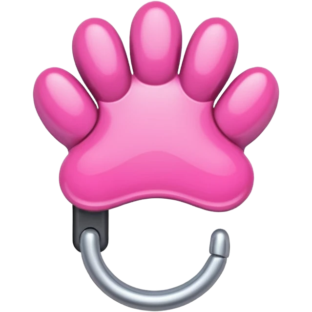 an ios genmoji for a pink claw clip emoji