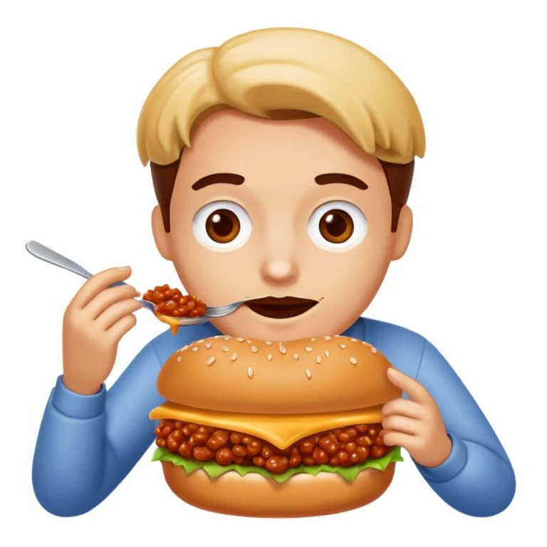 person eating sloppy joe emoji