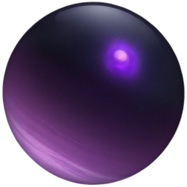 black and purple planet emoji
