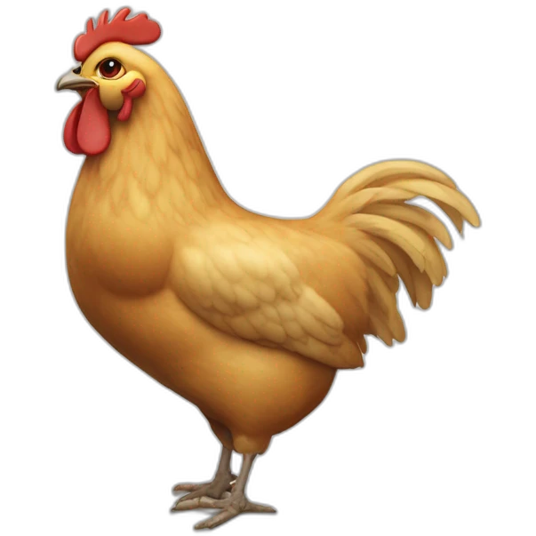 macron deguisé en poulet  emoji