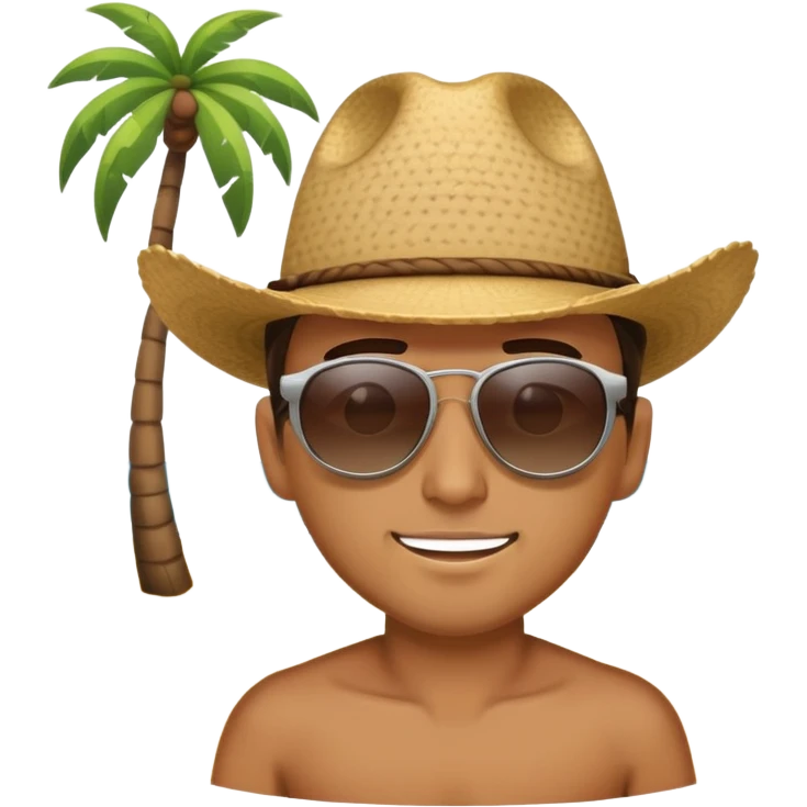 Cowboy on the beach  emoji