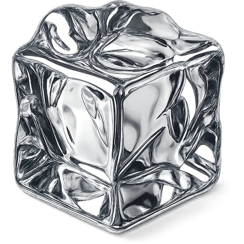 ice, chrome style emoji