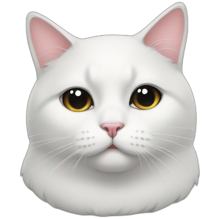 Realy fat black and white cat emoji