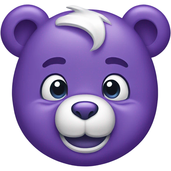 Head of purple Care Bear emoji