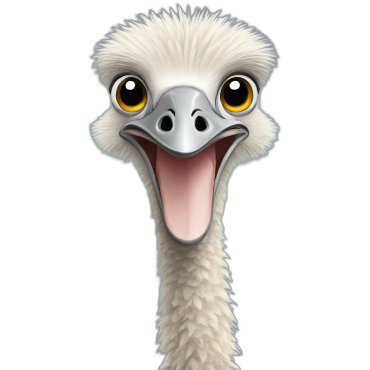 Ostrich with whole body emoji