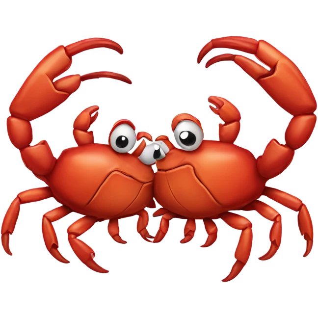 Crabs kissing emoji