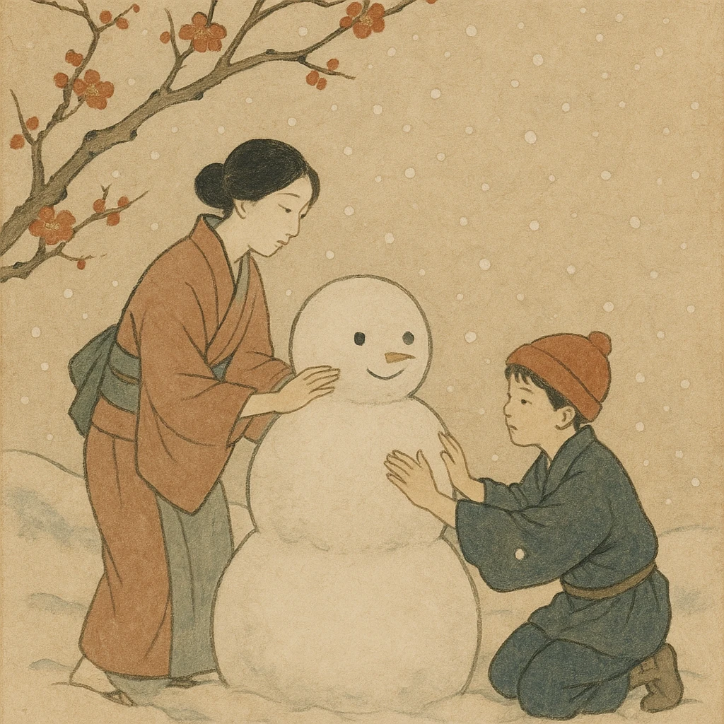 people making a snowman emoji