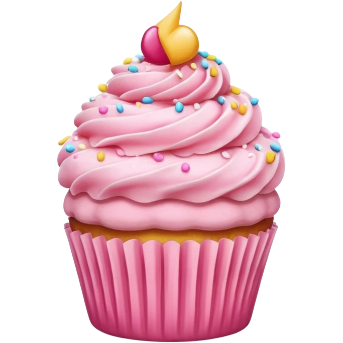 Cupcake with pink icing emoji