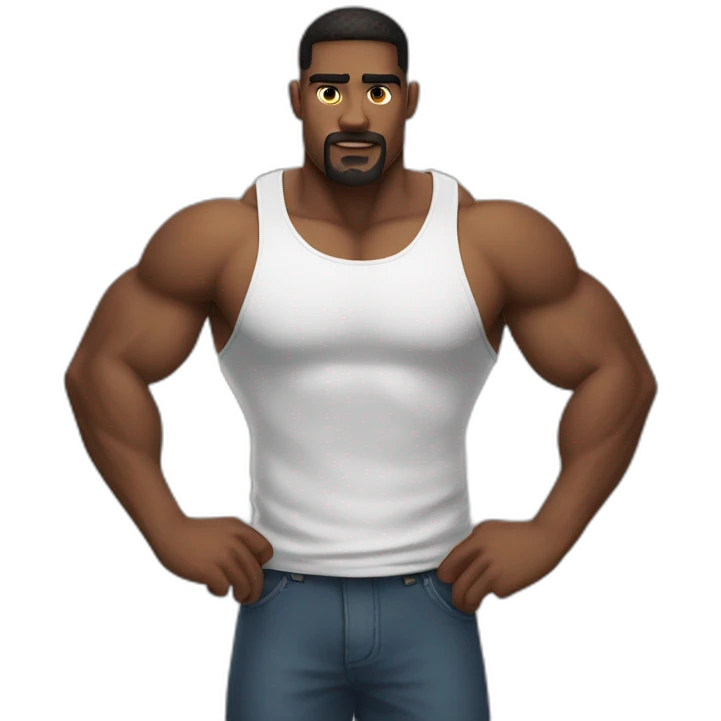 Strong man possing back  emoji