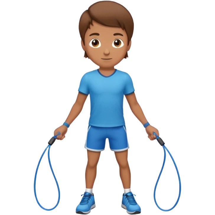 Boy with single Skipping Rope emoji