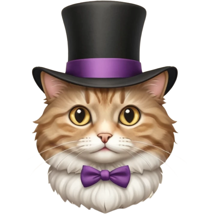 cat wearing a tophat emoji