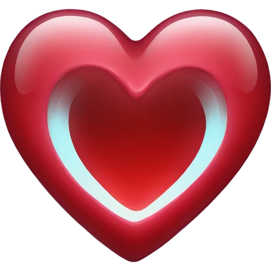Crimson glass heart emoji