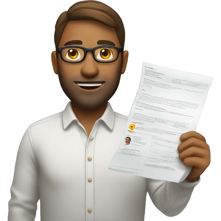 product owner with document  emoji