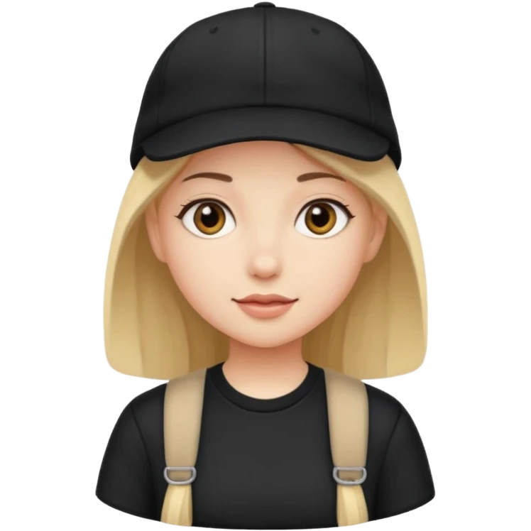 Girl with black cap emoji