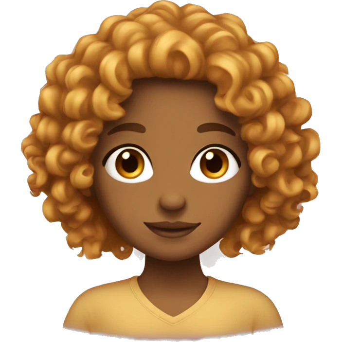 curly long hair tan girl autumn emoji