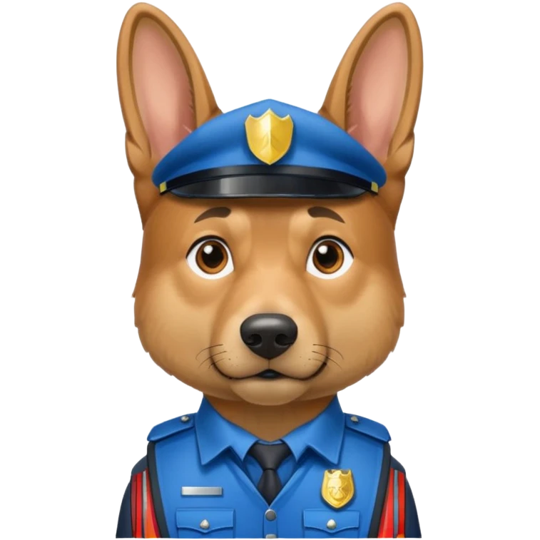 Police dog with blue vest emoji